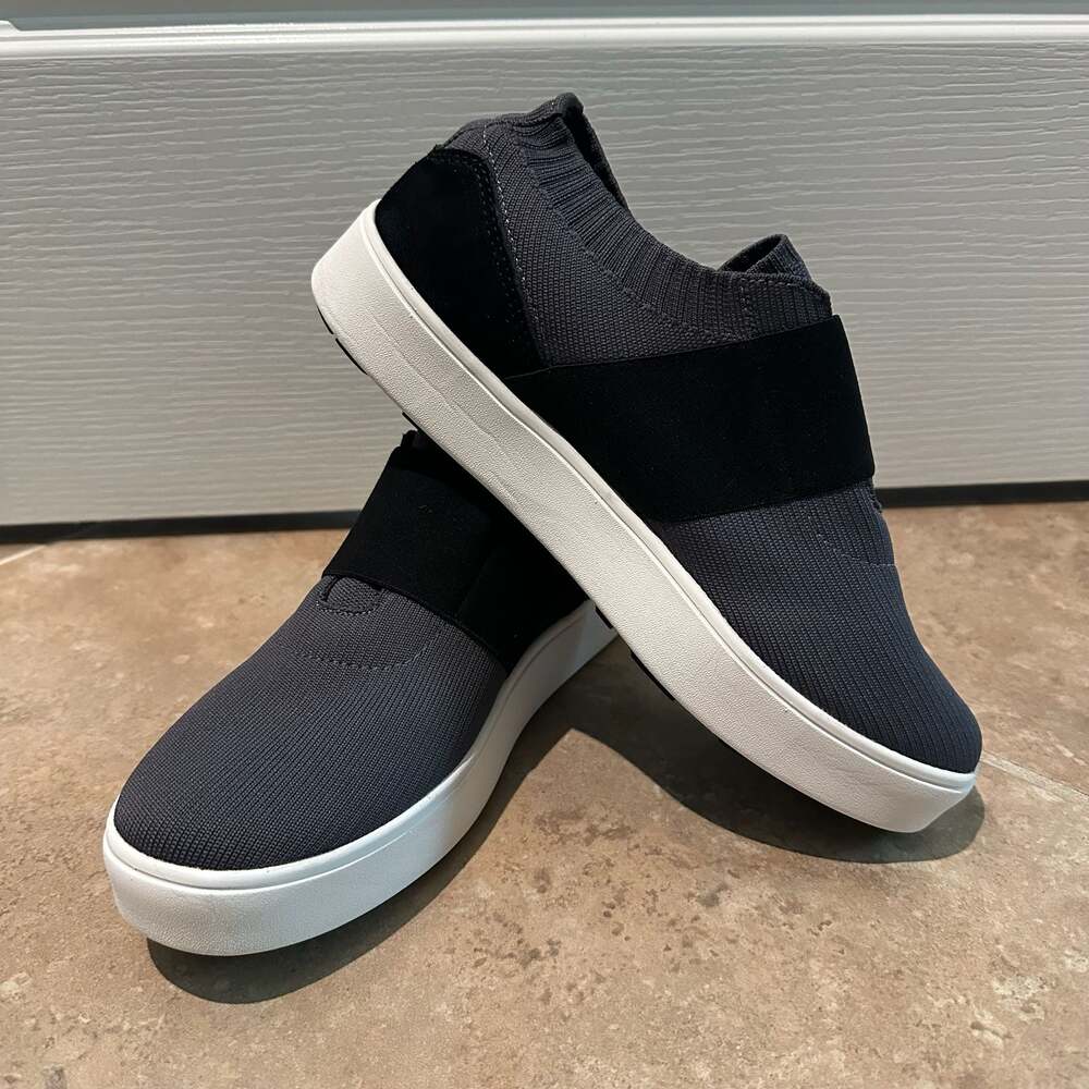 Bernie Mev Sivan Slip-On Sneakers Dark Grey Size 41